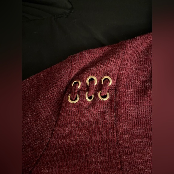 Women’s Fair Haven open front sweater with detailed shoulders in size large - Picture 5 of 9